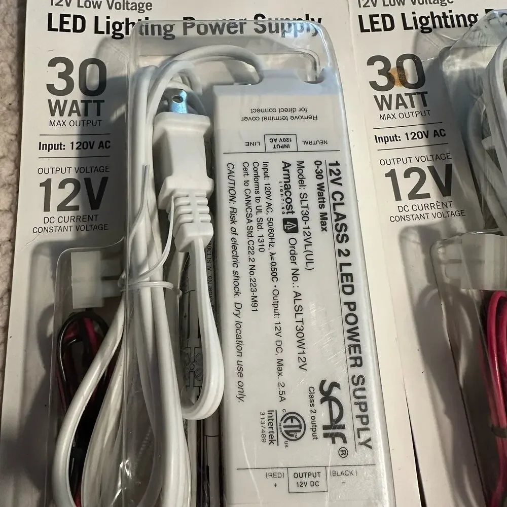 LED Tape Lighting 12', LED Power Supply, 2 in 1 LED Dimmer TWO PKG of EACH READ